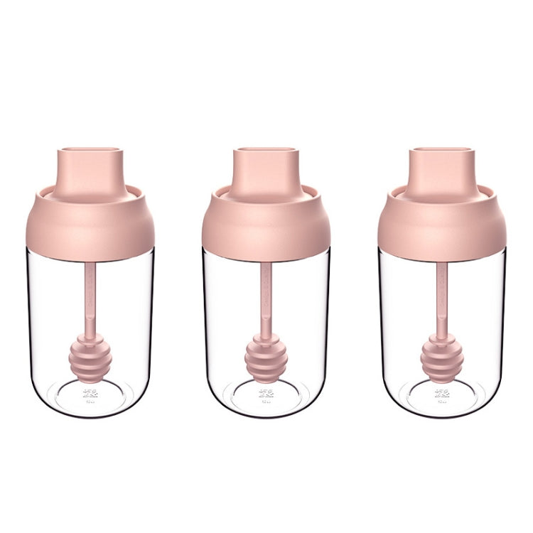 3 ชิ้น Macaron Ribbon ช้อนฝากันความชื้นหนึ่งขวดปรุงรสขวดแก้วปรุงรสพร้อมฉลาก, Seasoning Bottle, Honey Bottle, Brush Oil Bottle
