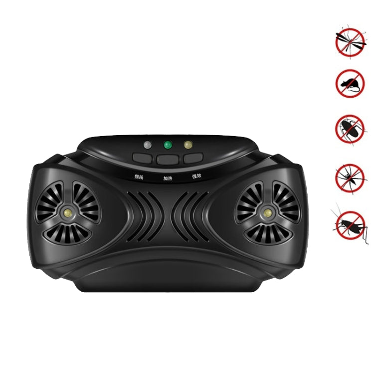 DC-9010 USB ชาร์จเครื่องไล่ยุงอัลตราโซนิกเครื่องไล่แมลงแบบพกพา, Insect Repellent Black