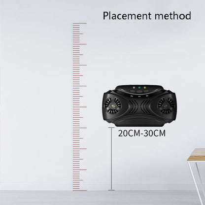 DC-9010 USB ชาร์จเครื่องไล่ยุงอัลตราโซนิกเครื่องไล่แมลงแบบพกพา, Insect Repellent Black
