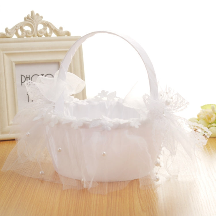 กระเช้าดอกไม้งานแต่งงานลูกไม้เพชรตะกร้ามือเจ้าสาว, Wedding Flower Baskets