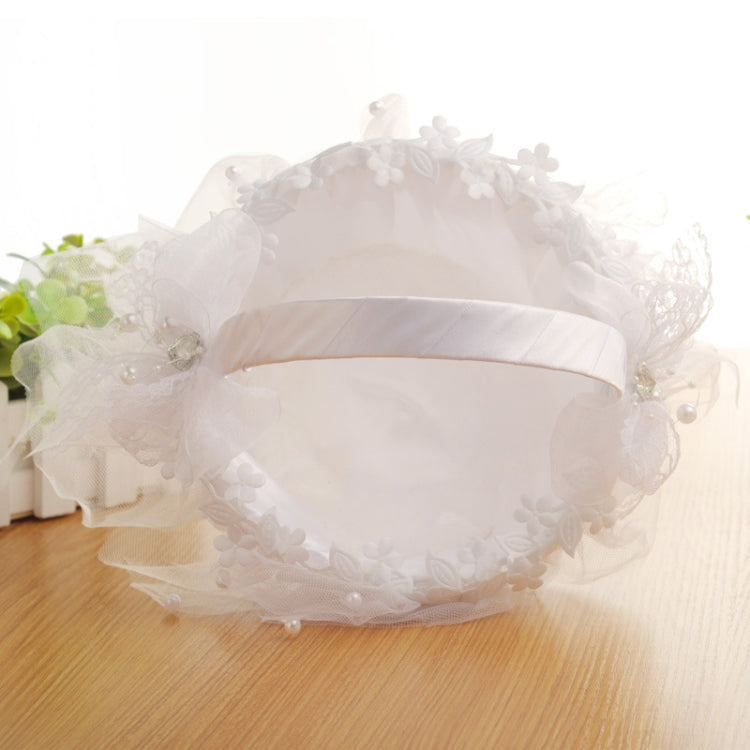 กระเช้าดอกไม้งานแต่งงานลูกไม้เพชรตะกร้ามือเจ้าสาว, Wedding Flower Baskets