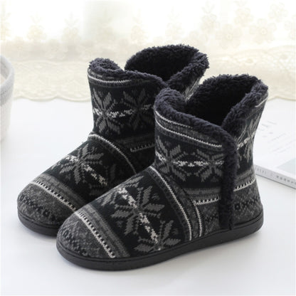 Winter Cashmere Home Boots รองเท้าแตะผ้าฝ้ายหนา, 37-38, 39-40, 41-42, 43-44