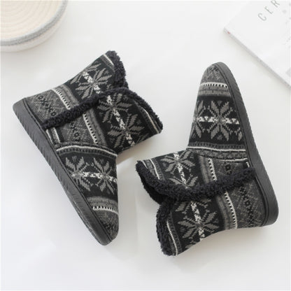 Winter Cashmere Home Boots รองเท้าแตะผ้าฝ้ายหนา, 37-38, 39-40, 41-42, 43-44