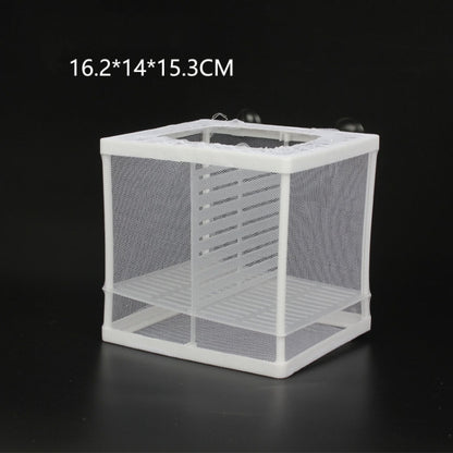 ขนาดเล็กขนาดพร้อมClapboard Incubatorปลาขนาดเล็กกล่องแยกสุทธิTropical Fish Breeding Box, With Clapboard