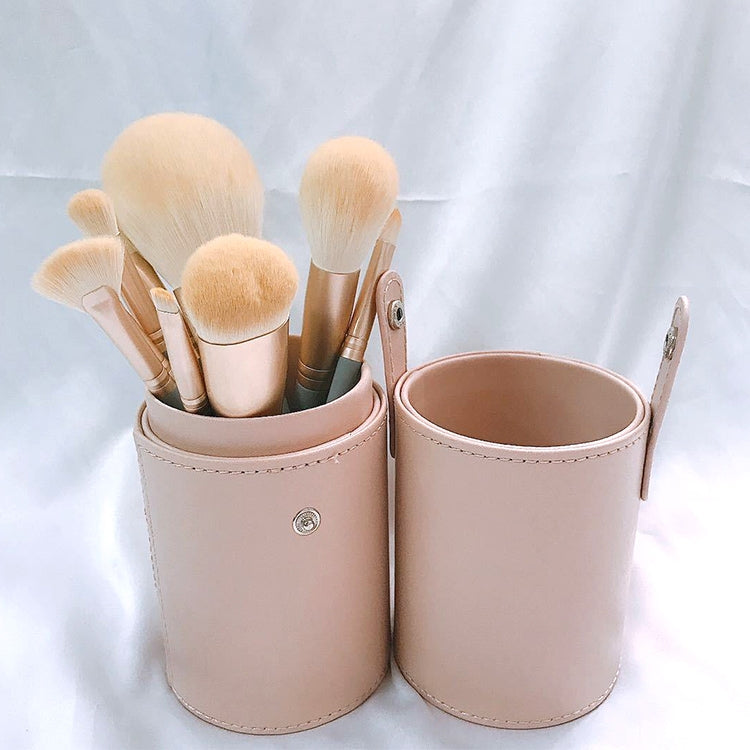 10 ชิ้น/เซ็ตแปรงแต่งหน้าข้าวโพดผ้าไหมเส้นใยผม Loose Powder แปรง Face และ Eye แปรงแต่งหน้า, Without Bag, With Blue Bag, With Silver Bag, With Pink Cylinder, With Green Cylinder, With Pink Zipper Bag