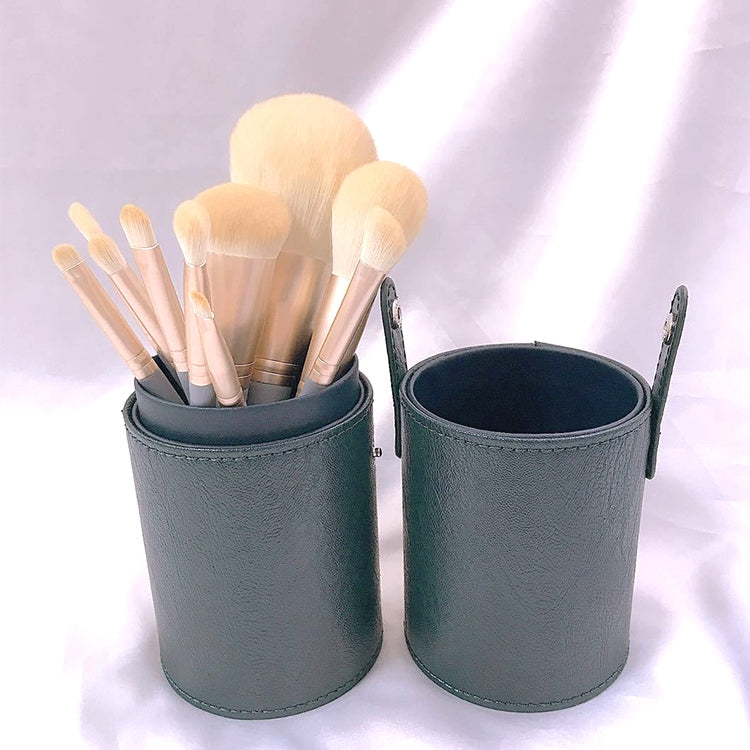 10 ชิ้น/เซ็ตแปรงแต่งหน้าข้าวโพดผ้าไหมเส้นใยผม Loose Powder แปรง Face และ Eye แปรงแต่งหน้า, Without Bag, With Blue Bag, With Silver Bag, With Pink Cylinder, With Green Cylinder, With Pink Zipper Bag