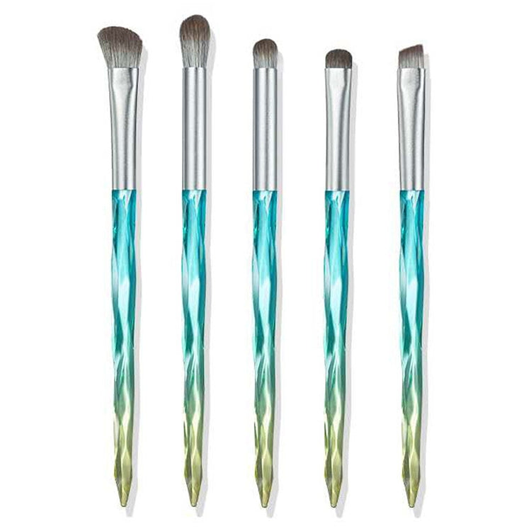 แปรงแต่งหน้า ใยไหมข้าวโพด เส้นผมสามารถล้างแปรงแต่งหน้าได้, Green Loose Powder Brush, Pink Loose Powder Brush, 5 PCS Green Eye Shadow Brush, Green Loose Powder Brush+5 PCS Eye Shadow Brush