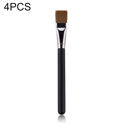 แปรงแต่งหน้าผมไฟเบอร์ 4 ชิ้นแปรงรองพื้นด้ามไม้, 191 Foundation Brush, 270 Concealer Brush, 170 Diagonal Foundation Brush