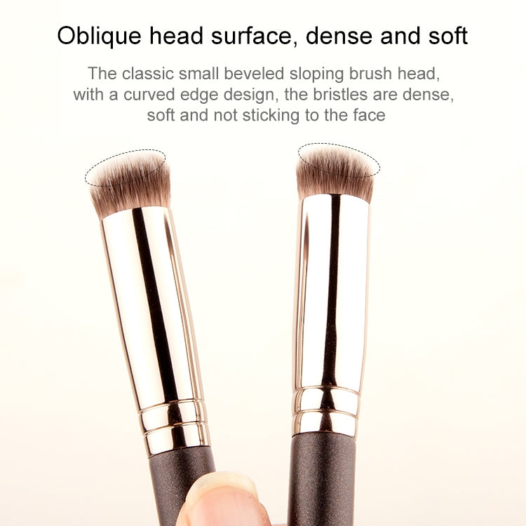 แปรงแต่งหน้าผมไฟเบอร์ 4 ชิ้นแปรงรองพื้นด้ามไม้, 191 Foundation Brush, 270 Concealer Brush, 170 Diagonal Foundation Brush