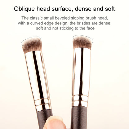 แปรงแต่งหน้าผมไฟเบอร์ 4 ชิ้นแปรงรองพื้นด้ามไม้, 191 Foundation Brush, 270 Concealer Brush, 170 Diagonal Foundation Brush