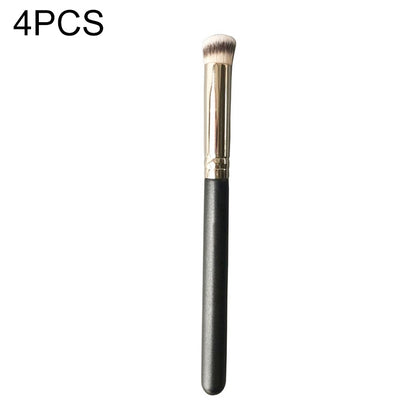 แปรงแต่งหน้าผมไฟเบอร์ 4 ชิ้นแปรงรองพื้นด้ามไม้, 191 Foundation Brush, 270 Concealer Brush, 170 Diagonal Foundation Brush