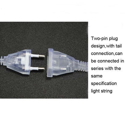 LED Inverted V เกล็ดหิมะไฟตกแต่งห้าดาวไฟคริสต์มาสกันน้ำ, ปลั๊ก EU