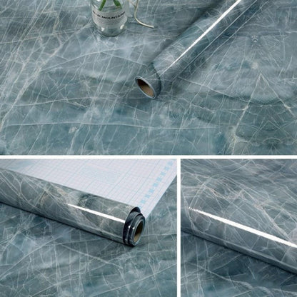 215421210W รูปแบบหินอ่อน Bright สีตกแต่งเฟอร์นิเจอร์ Self-Adhesive Wall Paper ตู้ฟิล์มกันน้ำ