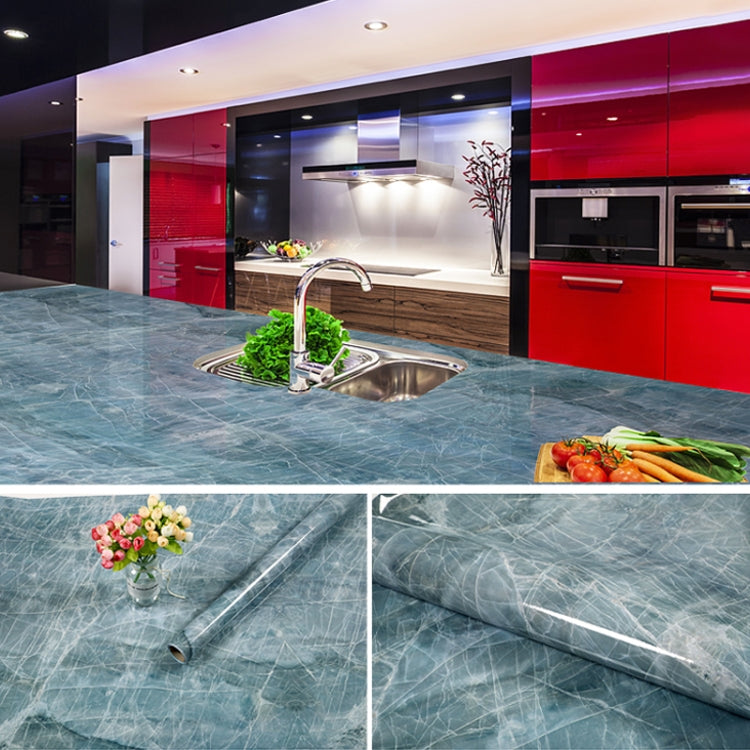 215421210W รูปแบบหินอ่อน Bright สีตกแต่งเฟอร์นิเจอร์ Self-Adhesive Wall Paper ตู้ฟิล์มกันน้ำ
