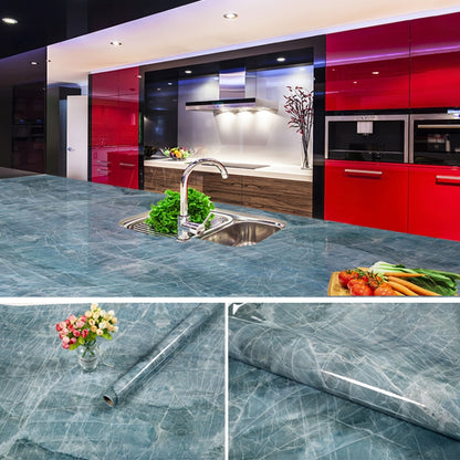 215421210W รูปแบบหินอ่อน Bright สีตกแต่งเฟอร์นิเจอร์ Self-Adhesive Wall Paper ตู้ฟิล์มกันน้ำ