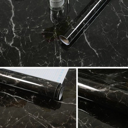 215421210W รูปแบบหินอ่อน Bright สีตกแต่งเฟอร์นิเจอร์ Self-Adhesive Wall Paper ตู้ฟิล์มกันน้ำ