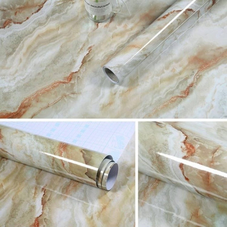 215421210W รูปแบบหินอ่อน Bright สีตกแต่งเฟอร์นิเจอร์ Self-Adhesive Wall Paper ตู้ฟิล์มกันน้ำ