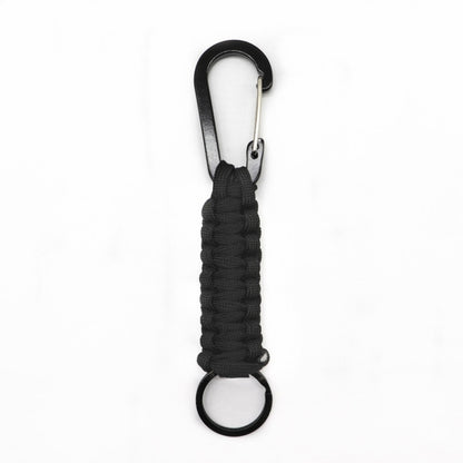 พวงกุญแจเชือกไนล่อนอเนกประสงค์กลางแจ้ง Carabiner, Nylon Umbrella Rope(Army green), Nylon Umbrella Rope(Black), Nylon Umbrella Rope(Brown), Nylon Umbrella Rope(Deep Blue)