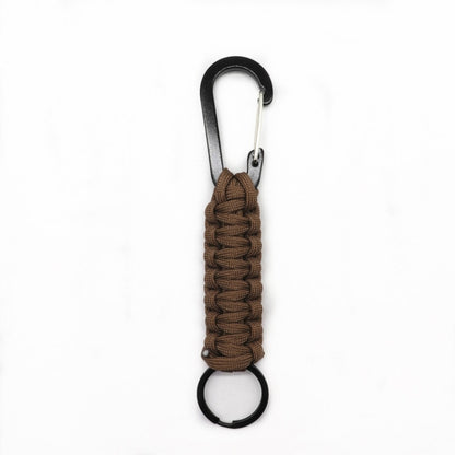 พวงกุญแจเชือกไนล่อนอเนกประสงค์กลางแจ้ง Carabiner, Nylon Umbrella Rope(Army green), Nylon Umbrella Rope(Black), Nylon Umbrella Rope(Brown), Nylon Umbrella Rope(Deep Blue)