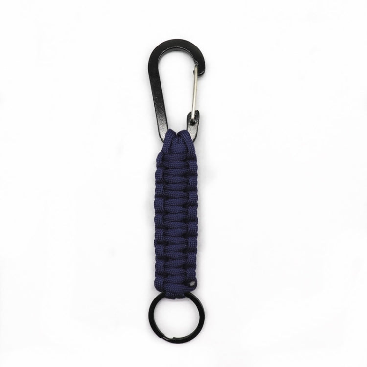 พวงกุญแจเชือกไนล่อนอเนกประสงค์กลางแจ้ง Carabiner, Nylon Umbrella Rope(Army green), Nylon Umbrella Rope(Black), Nylon Umbrella Rope(Brown), Nylon Umbrella Rope(Deep Blue)