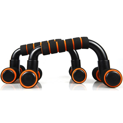 อุปกรณ์ฟิตเนส Push-Up Bracket รูปตัว H อุปกรณ์ขยายหน้าอกในร่มภายในบ้าน, Black Orange, Black  Green
