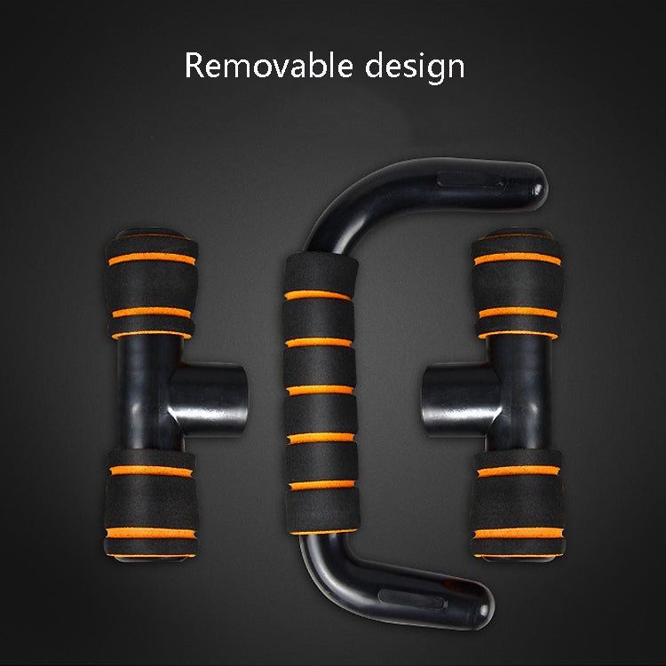 อุปกรณ์ฟิตเนส Push-Up Bracket รูปตัว H อุปกรณ์ขยายหน้าอกในร่มภายในบ้าน, Black Orange, Black  Green