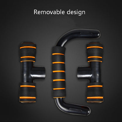อุปกรณ์ฟิตเนส Push-Up Bracket รูปตัว H อุปกรณ์ขยายหน้าอกในร่มภายในบ้าน, Black Orange, Black  Green