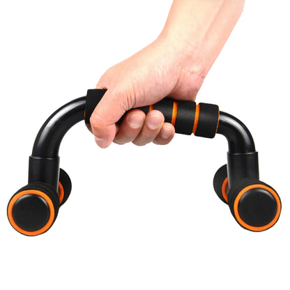 อุปกรณ์ฟิตเนส Push-Up Bracket รูปตัว H อุปกรณ์ขยายหน้าอกในร่มภายในบ้าน, Black Orange, Black  Green