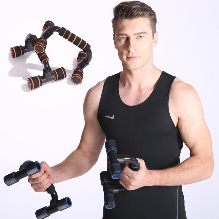 อุปกรณ์ฟิตเนส Push-Up Bracket รูปตัว H อุปกรณ์ขยายหน้าอกในร่มภายในบ้าน, Black Orange, Black  Green