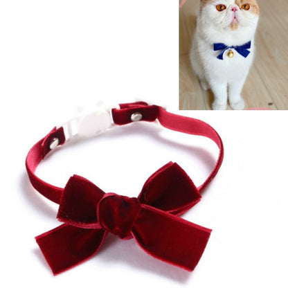 5 ชิ้นกำมะหยี่ Bowknot ปรับปลอกคอสัตว์เลี้ยงแมวสุนัขกระต่าย Bow Tie อุปกรณ์เสริม, S 17-30cm Bowknot, S 17-30cm Bowknot With Bell