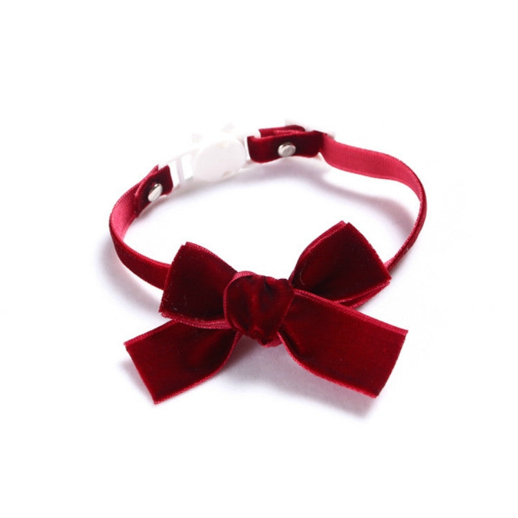 5 ชิ้นกำมะหยี่ Bowknot ปรับปลอกคอสัตว์เลี้ยงแมวสุนัขกระต่าย Bow Tie อุปกรณ์เสริม, S 17-30cm Bowknot, S 17-30cm Bowknot With Bell