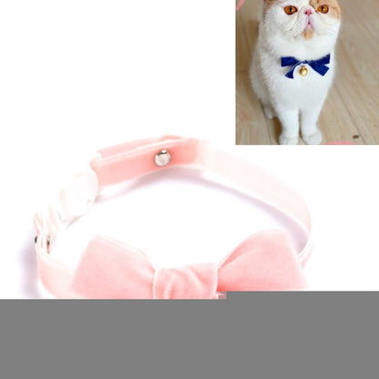 5 ชิ้นกำมะหยี่ Bowknot ปรับปลอกคอสัตว์เลี้ยงแมวสุนัขกระต่าย Bow Tie อุปกรณ์เสริม, S 17-30cm Bowknot, S 17-30cm Bowknot With Bell
