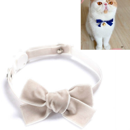 5 ชิ้นกำมะหยี่ Bowknot ปรับปลอกคอสัตว์เลี้ยงแมวสุนัขกระต่าย Bow Tie อุปกรณ์เสริม, S 17-30cm Bowknot, S 17-30cm Bowknot With Bell