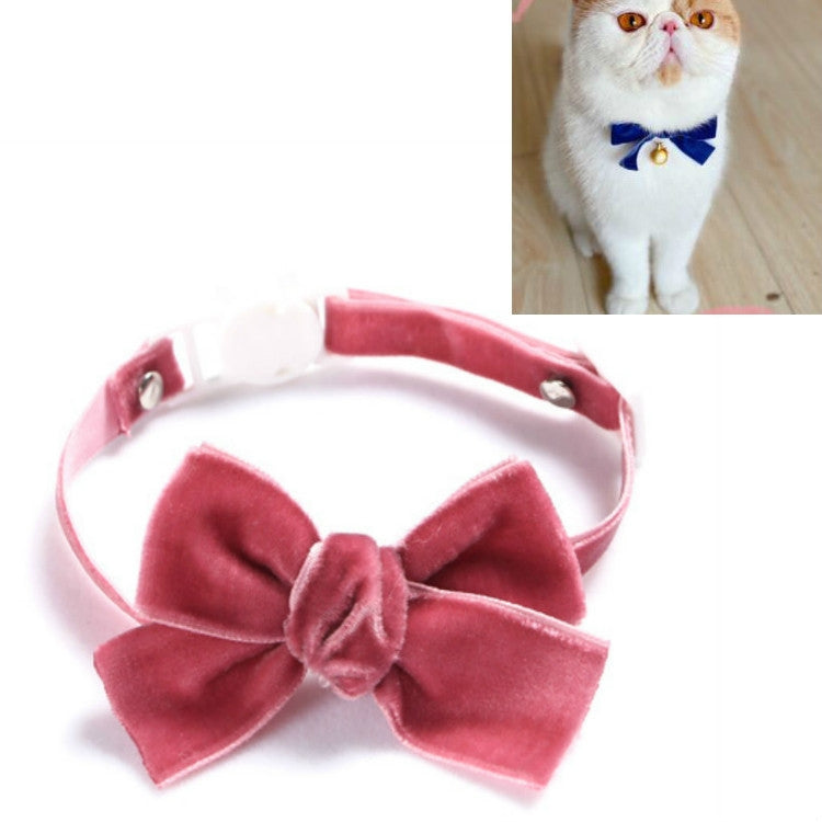 5 ชิ้นกำมะหยี่ Bowknot ปรับปลอกคอสัตว์เลี้ยงแมวสุนัขกระต่าย Bow Tie อุปกรณ์เสริม, S 17-30cm Bowknot, S 17-30cm Bowknot With Bell
