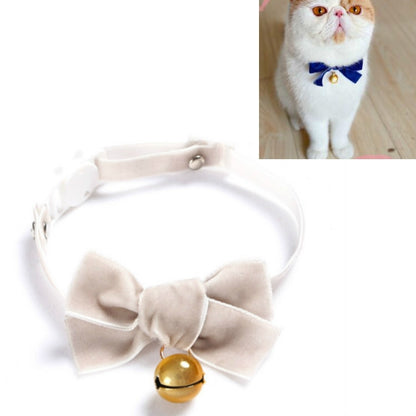 5 ชิ้นกำมะหยี่ Bowknot ปรับปลอกคอสัตว์เลี้ยงแมวสุนัขกระต่าย Bow Tie อุปกรณ์เสริม, S 17-30cm Bowknot, S 17-30cm Bowknot With Bell