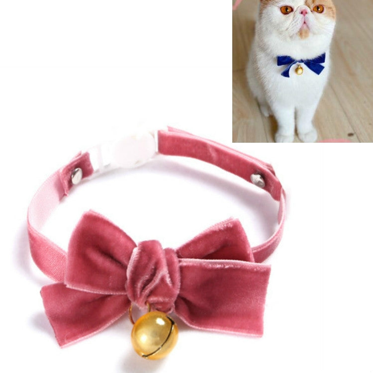 5 ชิ้นกำมะหยี่ Bowknot ปรับปลอกคอสัตว์เลี้ยงแมวสุนัขกระต่าย Bow Tie อุปกรณ์เสริม, S 17-30cm Bowknot, S 17-30cm Bowknot With Bell