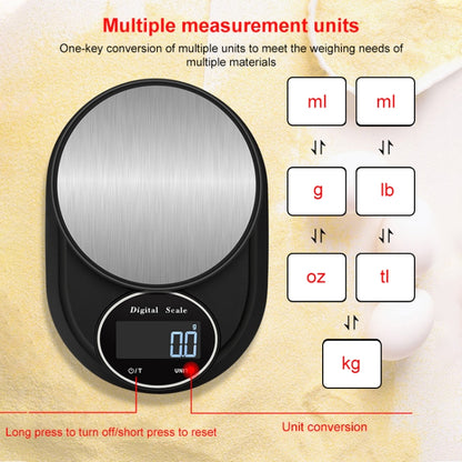 บ้านครัวอิเล็กทรอนิกส์ขนาดความแม่นยำสูงเครื่องประดับสแตนเลสขนาด, Hemming 5kg/1g, No Edging 5kg/1g, Hemming 3kg/0.1g, No Edging 3kg/0.1g, Hemming 5kg/0.1g, No Edging 5kg/0.1g