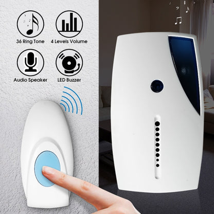 10PCS กันน้ำ LED Wireless Doorbell รีโมทคอนโทรลประตูเบลล์ 36 Tune Chimes เพลง