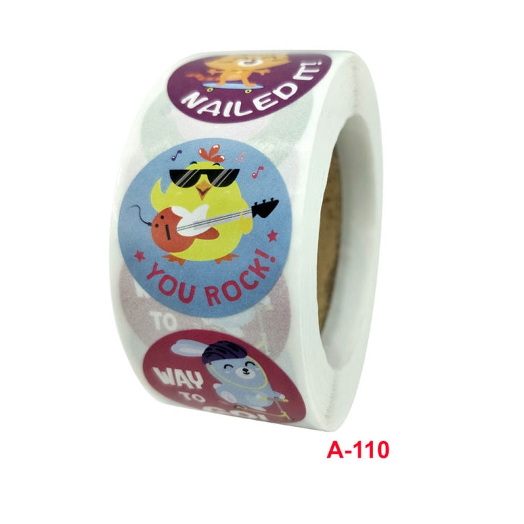 10 ชิ้นการ์ตูนสัตว์สติ๊กเกอร์รางวัลห้องเรียนตกแต่งฉลาก, A-110 2.5cm / 1inch