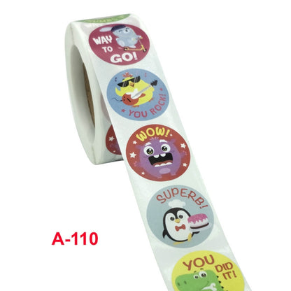 10 ชิ้นการ์ตูนสัตว์สติ๊กเกอร์รางวัลห้องเรียนตกแต่งฉลาก, A-110 2.5cm / 1inch