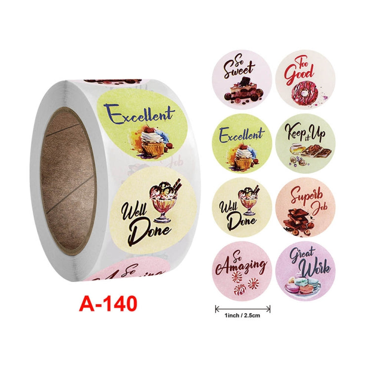 10 ชิ้นเด็กรางวัลรอบสติ๊กเกอร์ของขวัญตกแต่งสติกเกอร์ปิดผนึก, A-140 2.5cm / 1inch