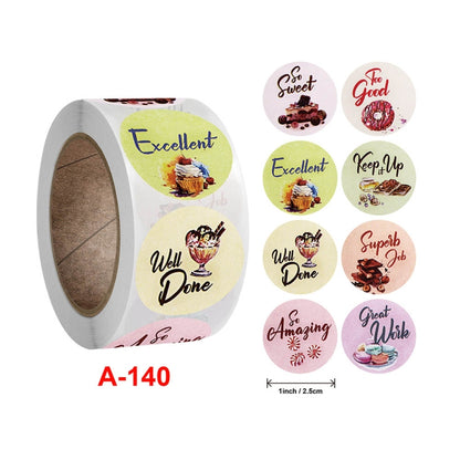 10 ชิ้นเด็กรางวัลรอบสติ๊กเกอร์ของขวัญตกแต่งสติกเกอร์ปิดผนึก, A-140 2.5cm / 1inch