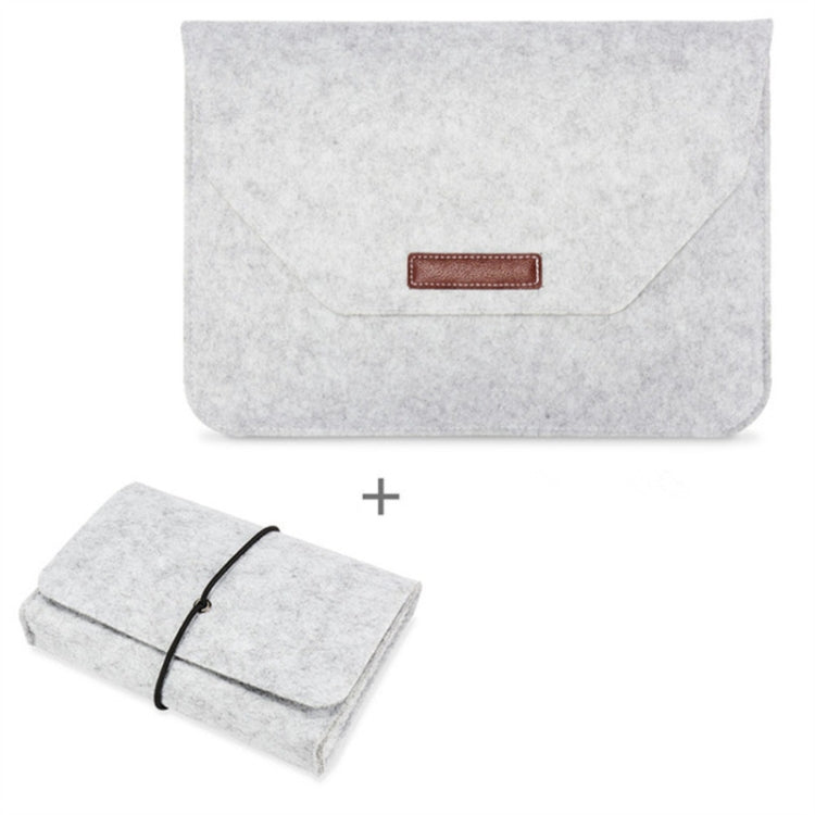 กระเป๋าสักหลาดแบบซึมผ่านอากาศแบบพกพาสำหรับแล็ปท็อป MacBook พร้อมถุงเก็บพลังงาน, 12 inch, 13 inch, 15 inch, 11 inch