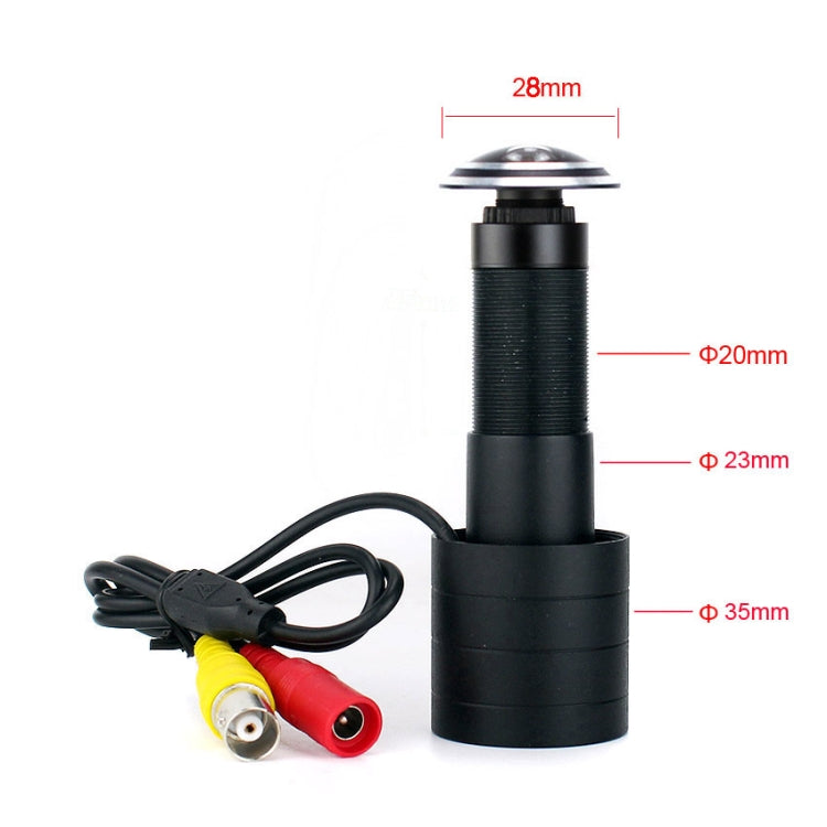 800TVL CVBS ประตูอะนาล็อกสีตาแมวมุมมองที่กว้างกล้องมองประตูกล้องรักษาความปลอดภัยบ้านแบบปรับได้