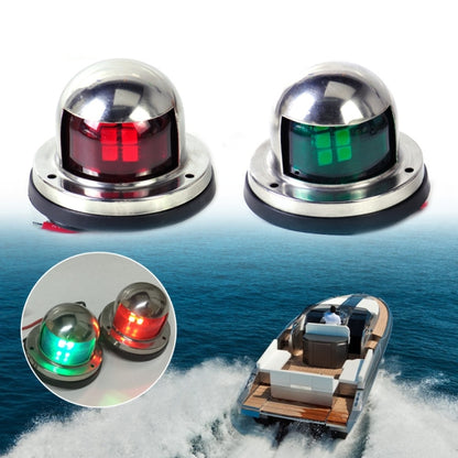 1 คู่สแตนเลส LED นำทางสีแดงสีเขียว Sailing สัญญาณสำหรับ Marine เรือ Yacht ไฟเตือน, DC 12V, 1 Pair 12V