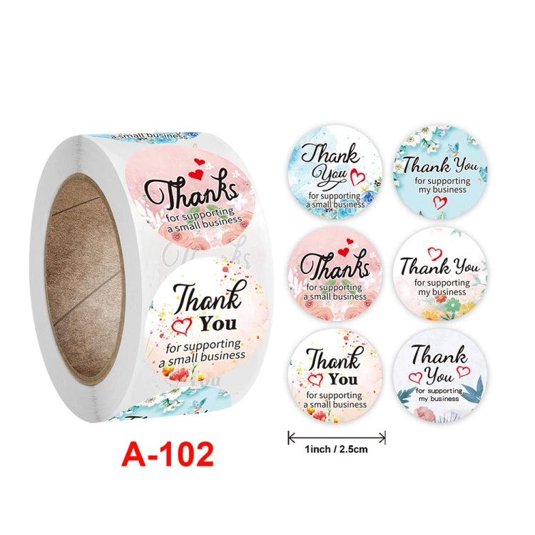 10 ชิ้น CrosFloral ขอบคุณป้ายของขวัญตกแต่งเครื่องเขียนสติ๊กเกอร์, A-102 Sticker