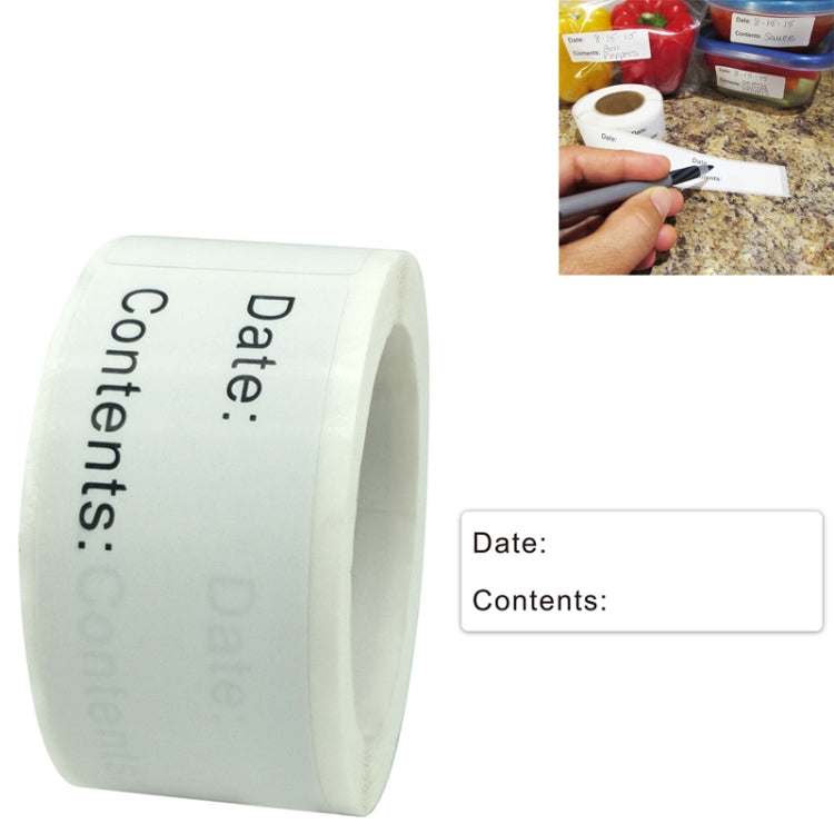10 ชิ้นม้วนบ้านครัวอาหารทำเครื่องหมายฉลากสติกเกอร์วันที่, 1 x 3 inch