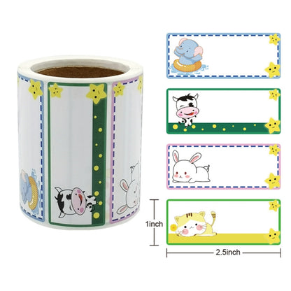 ป้ายชื่อสติ๊กเกอร์เด็กประถม, 1x2.5 Inch