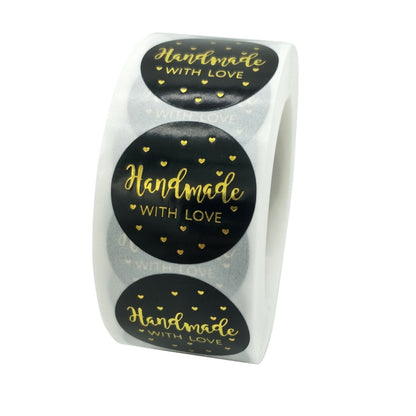 สติ๊กเกอร์ทำมือทรงกลม 5 ชิ้นสติ๊กเกอร์อบขนม Hot Golden Label, C-1 Sticker