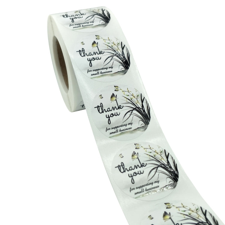 3 ชิ้นสติกเกอร์ดอกไม้ซองจดหมายสติกเกอร์ปิดผนึกขอบคุณฉลาก, K-16-38 Sticker